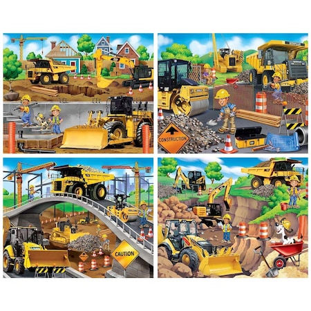 Caterpillar Puzzles, 100 Piece, 4 Piece 11847